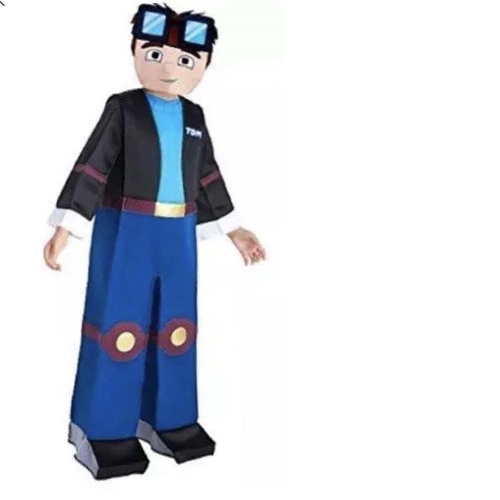 Tube Hero Dan Halloween Costume 4/6 Boys Jumpsuit & Headpiece TDM Gaming Palamon